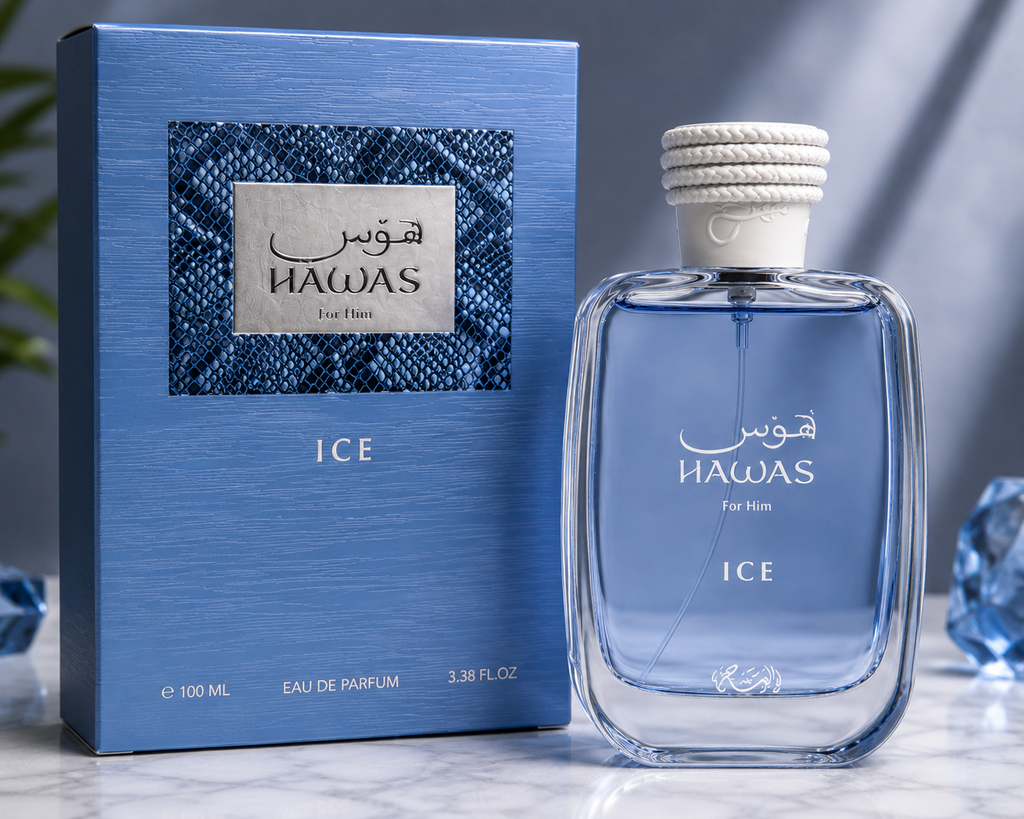 Rasasi Hawas Ice Eau de Parfum for Men – 100ml | Long Lasting Fresh Fragrance