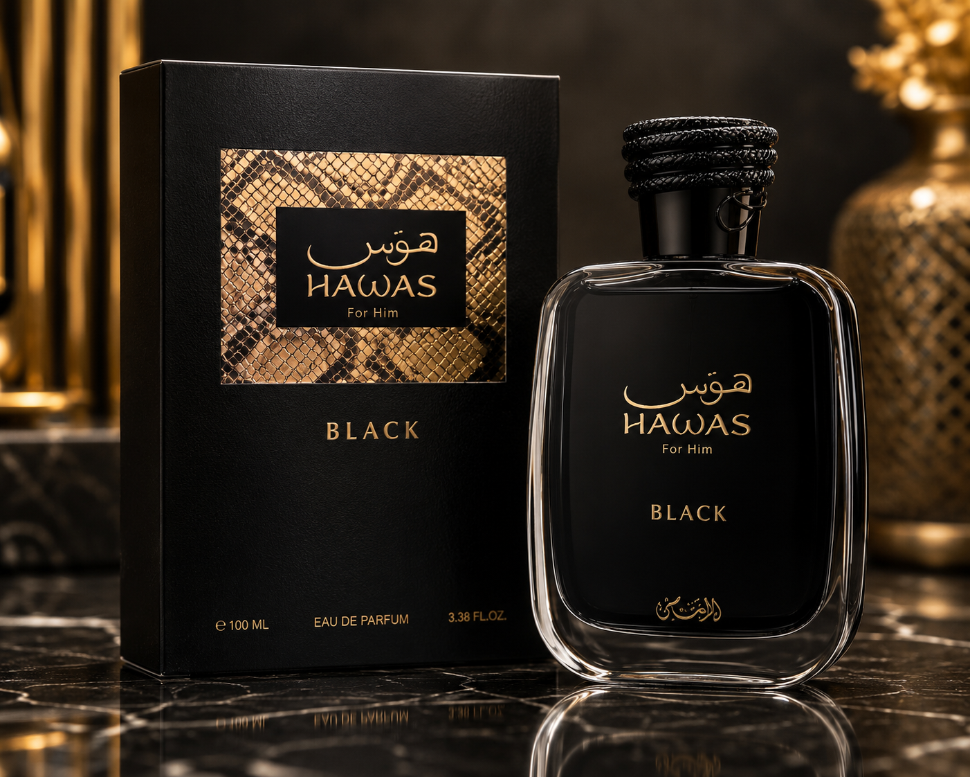 Rasasi Hawas Black Eau de Parfum for Men – 100ml | Luxury Long Lasting Fragrance