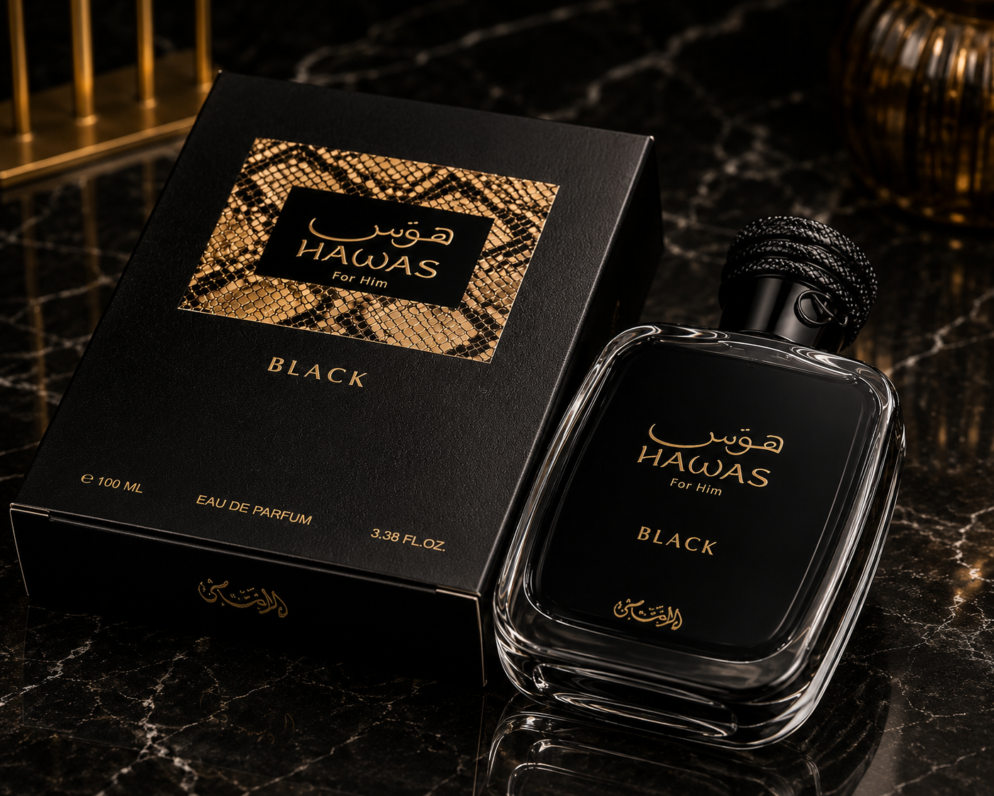 Rasasi Hawas Black Eau de Parfum for Men – 100ml | Luxury Long Lasting Fragrance