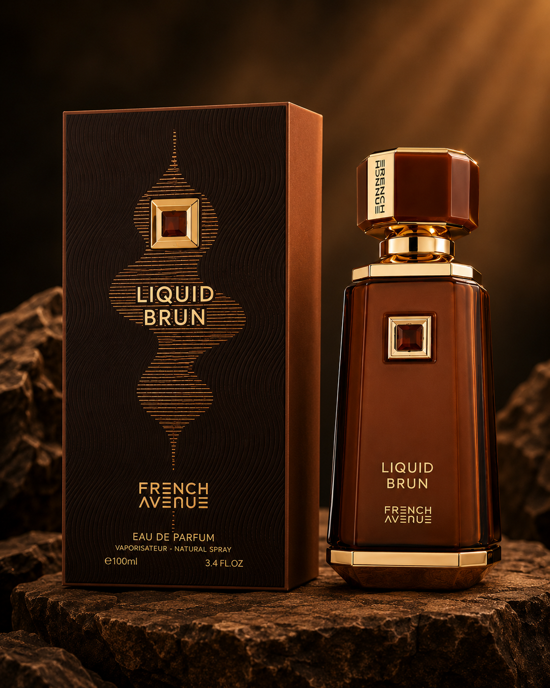French Avenue Liquid Brun Brown Eau de Parfum para hombres 100ml (3.4 oz)