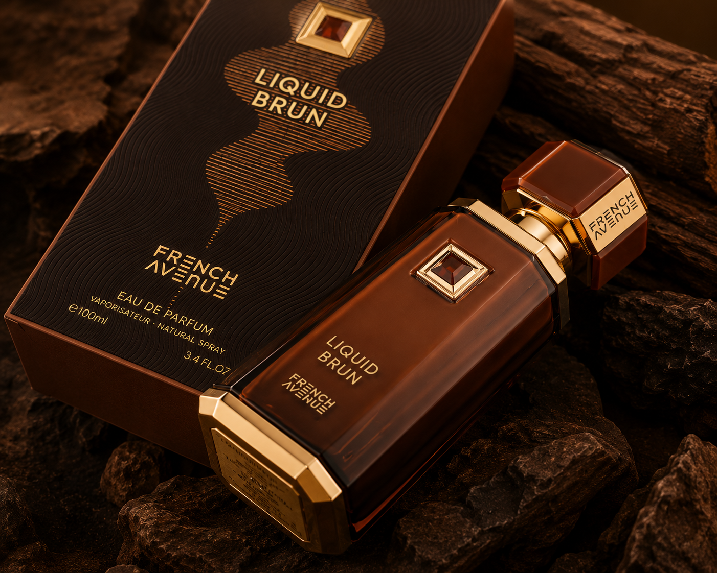 French Avenue Liquid Brun Brown Eau de Parfum para hombres 100ml (3.4 oz)