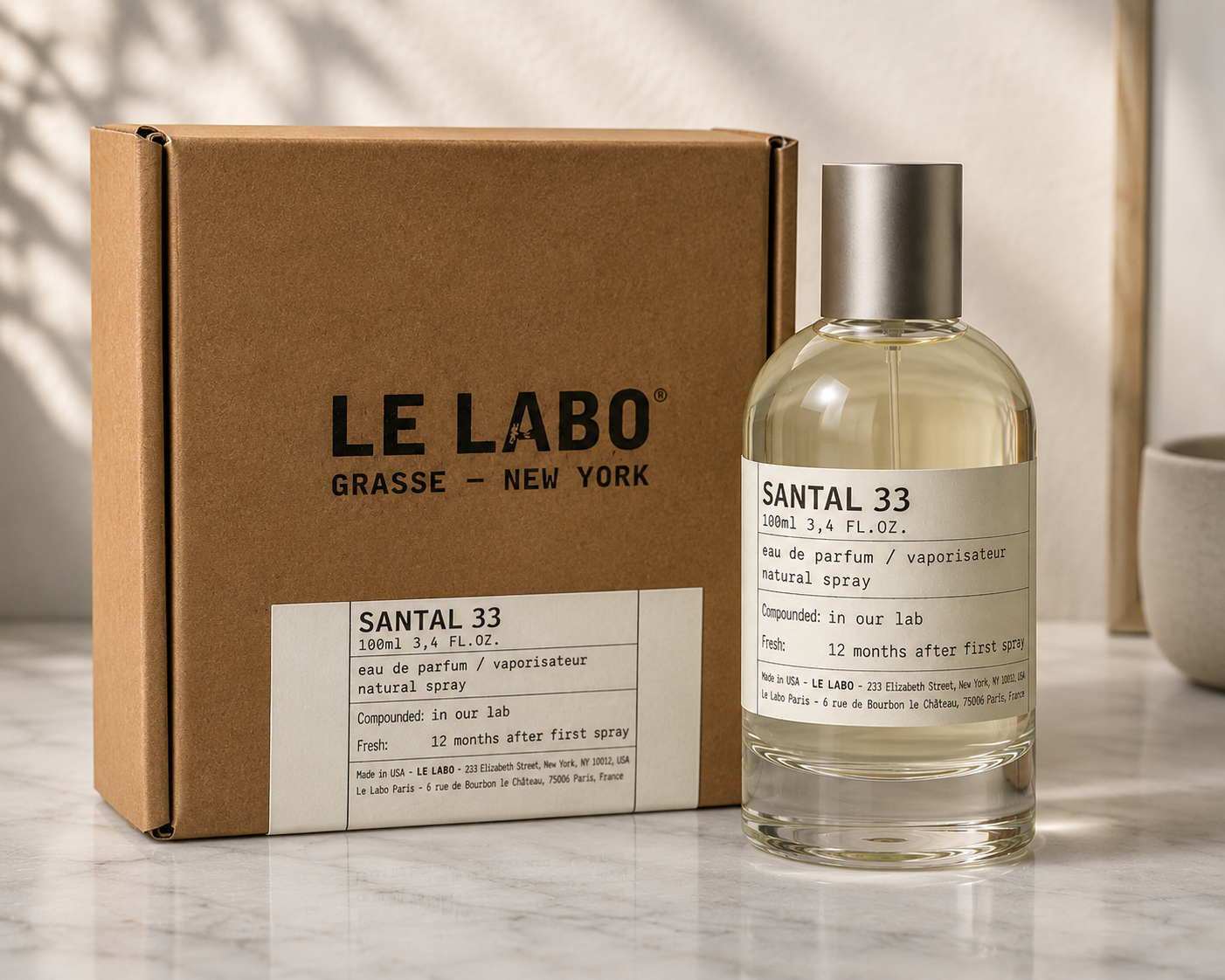 Le Labo Santal 33 Eau de Parfum 3.4 oz / 100ml Unisex